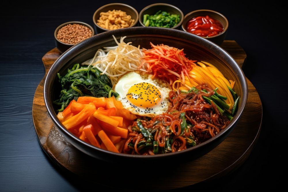 South Korean food meal soup dish. AI generated Image by rawpixel.
