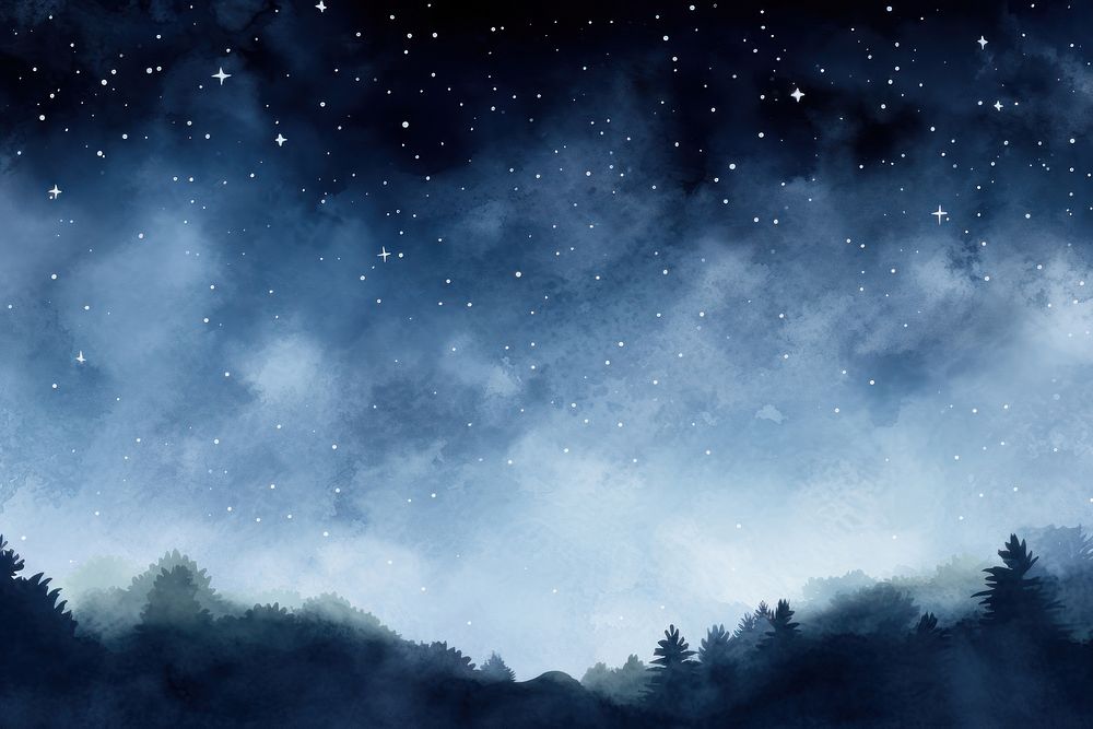 Midnight sky backgrounds landscape outdoors. AI generated Image by rawpixel.