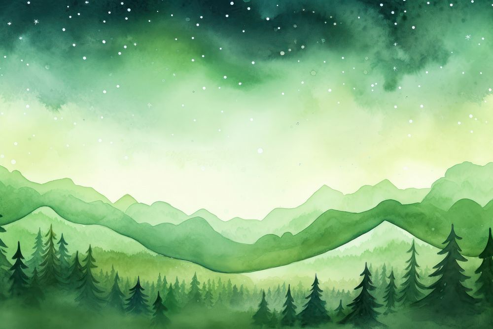Aurora landscape green backgrounds. AI generated Image by rawpixel.