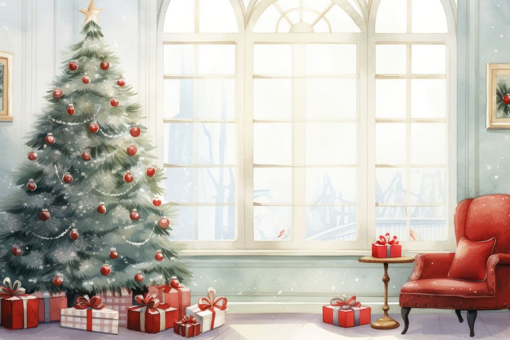 Christmas room christmas furniture chair. AI generated Image by rawpixel.