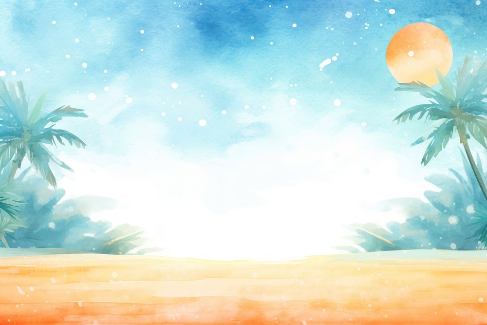 Tropical summer sand beach and bokeh sun light backgrounds outdoors tropical. AI generated Image by rawpixel.