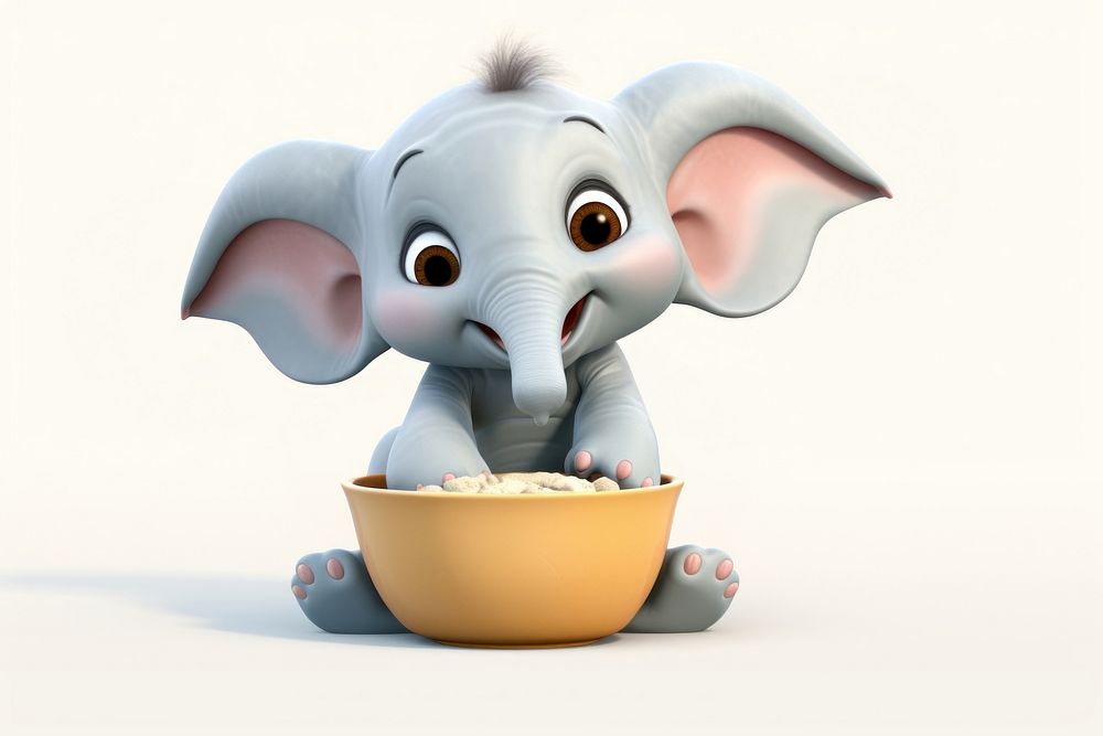 Baby elephant mammal animal cute. AI generated Image by rawpixel.
