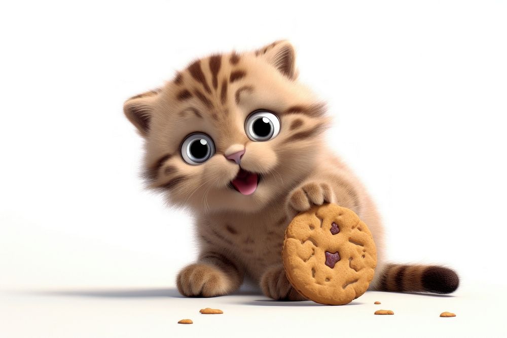 Kitten mammal animal cookie. AI generated Image by rawpixel.