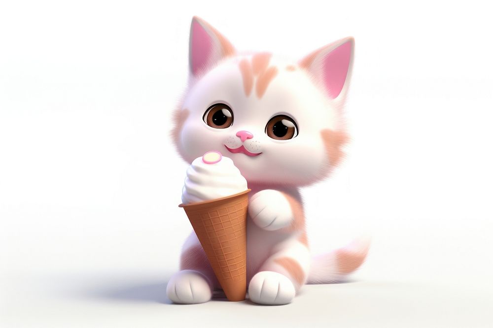Kitten dessert mammal animal. AI generated Image by rawpixel.