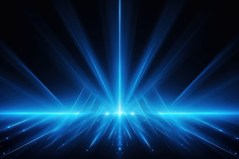 Blue effect of neon glow lights backgrounds laser illuminated. AI generated Image by rawpixel.