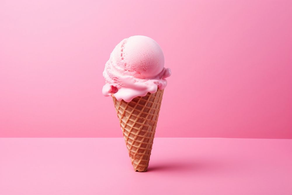 Dessert cream food pink. AI generated Image by rawpixel.