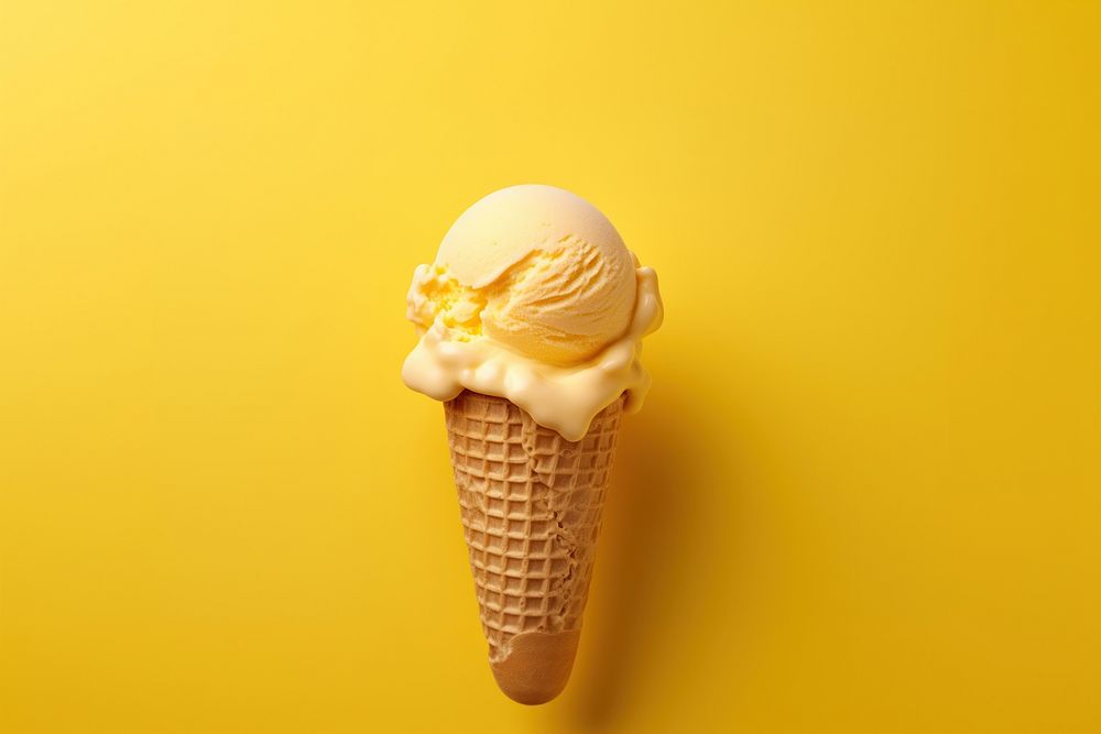 Dessert yellow cream food. AI generated Image by rawpixel.