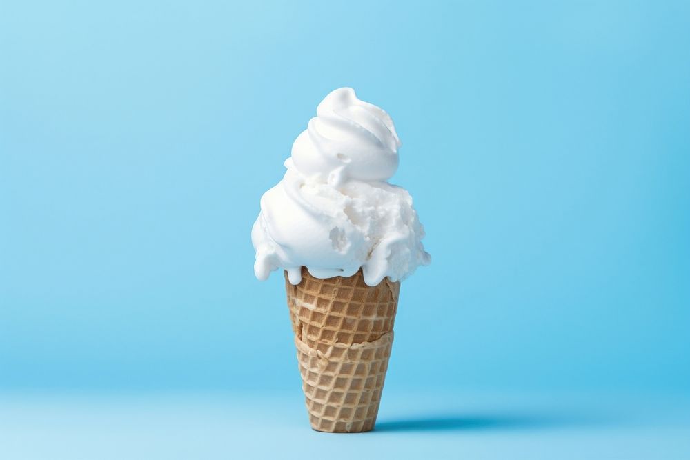 Ice cream dessert food blue. AI generated Image by rawpixel.