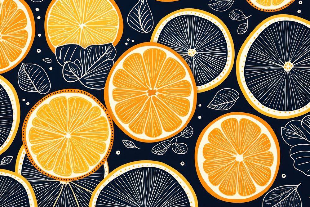 Grapefruit backgrounds pattern yellow. AI generated Image by rawpixel.