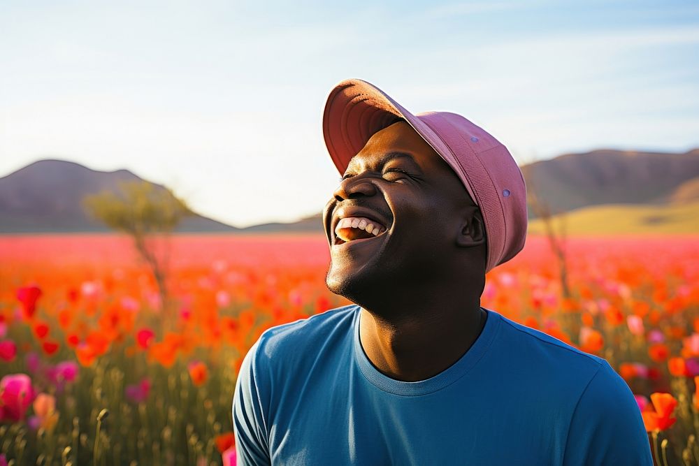 South african man landscape portrait flower. AI generated Image by rawpixel.