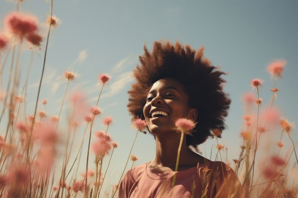 South african woman portrait photography flower. AI generated Image by rawpixel.
