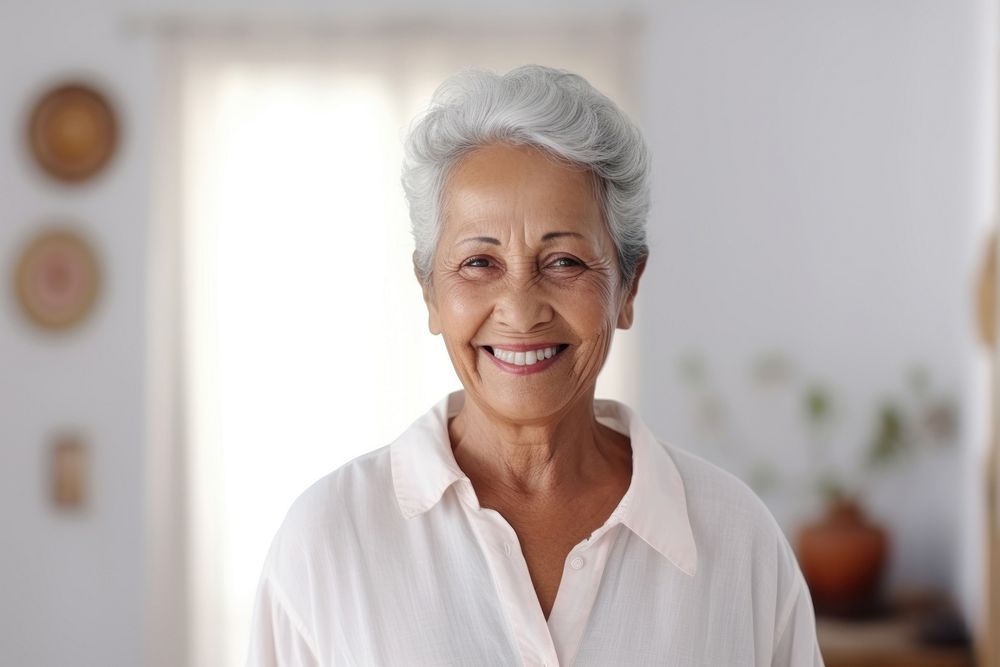 Indian woman portrait smiling adult. AI generated Image by rawpixel.