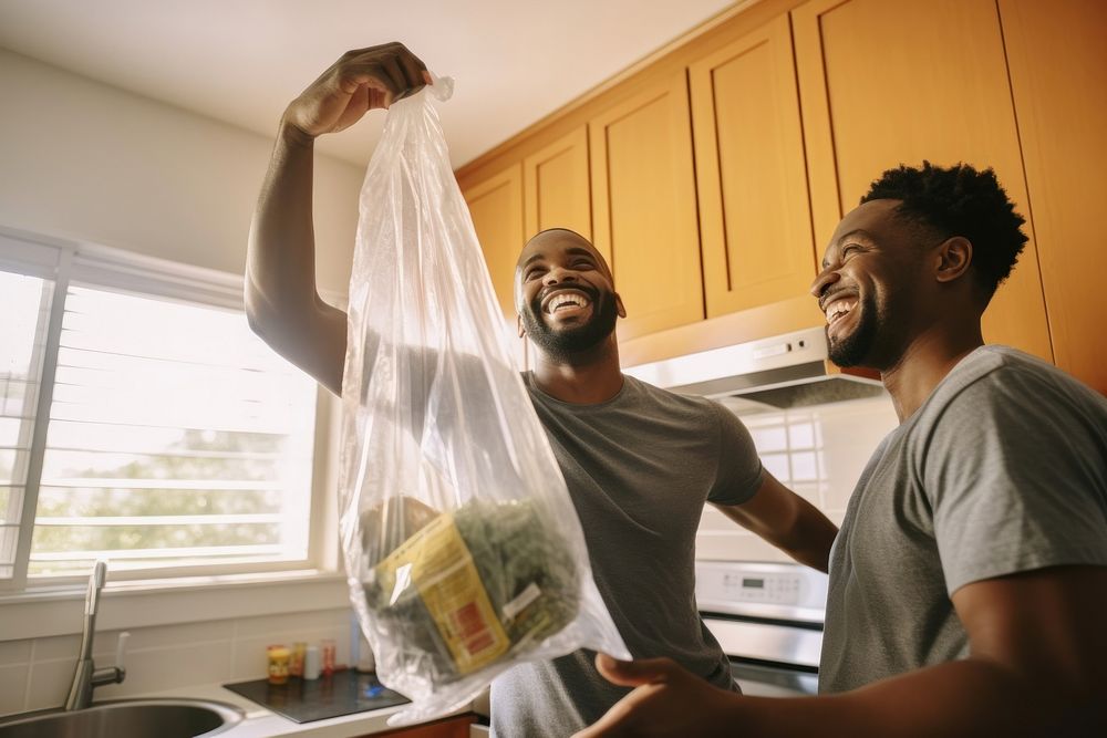African american gay kitchen cheerful adult. AI generated Image by rawpixel.