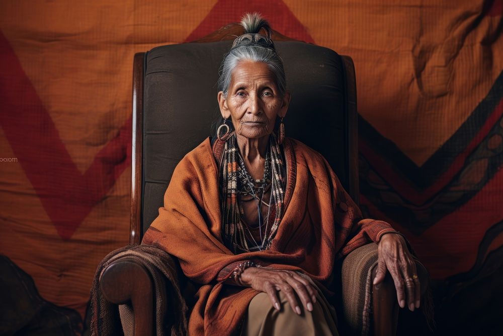 Indian woman sitting portrait adult. AI generated Image by rawpixel.