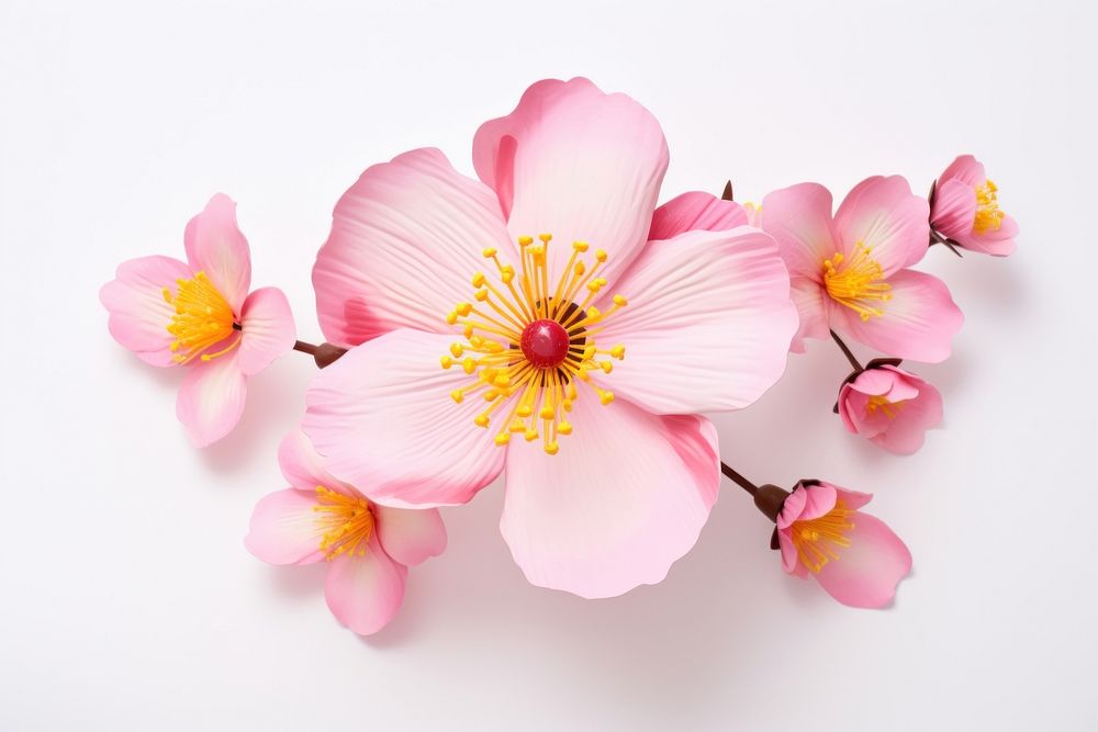 Pink flower blossom petal plant. 