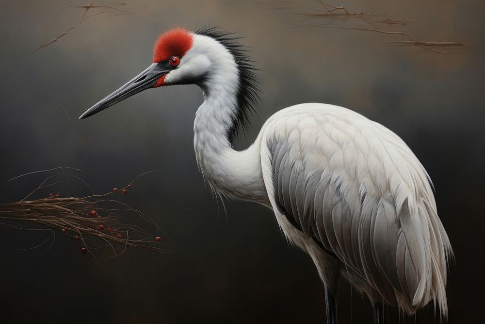 Crane bird animal beak ciconiiformes. 