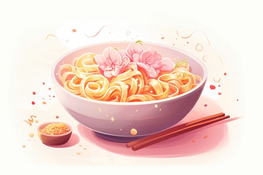 Bowl of chinese noodle food meal dish. AI generated Image by rawpixel.