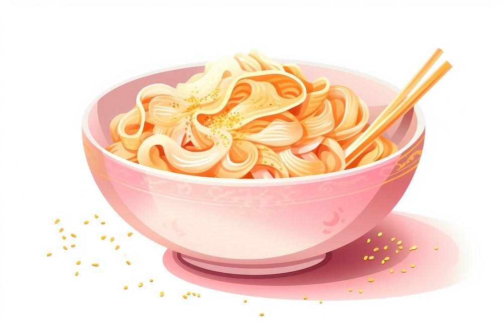 Bowl of chinese noodle pasta food spaghetti. AI generated Image by rawpixel.