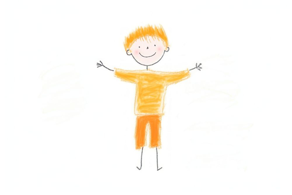 Boy drawing sketch white background. AI generated Image by rawpixel.