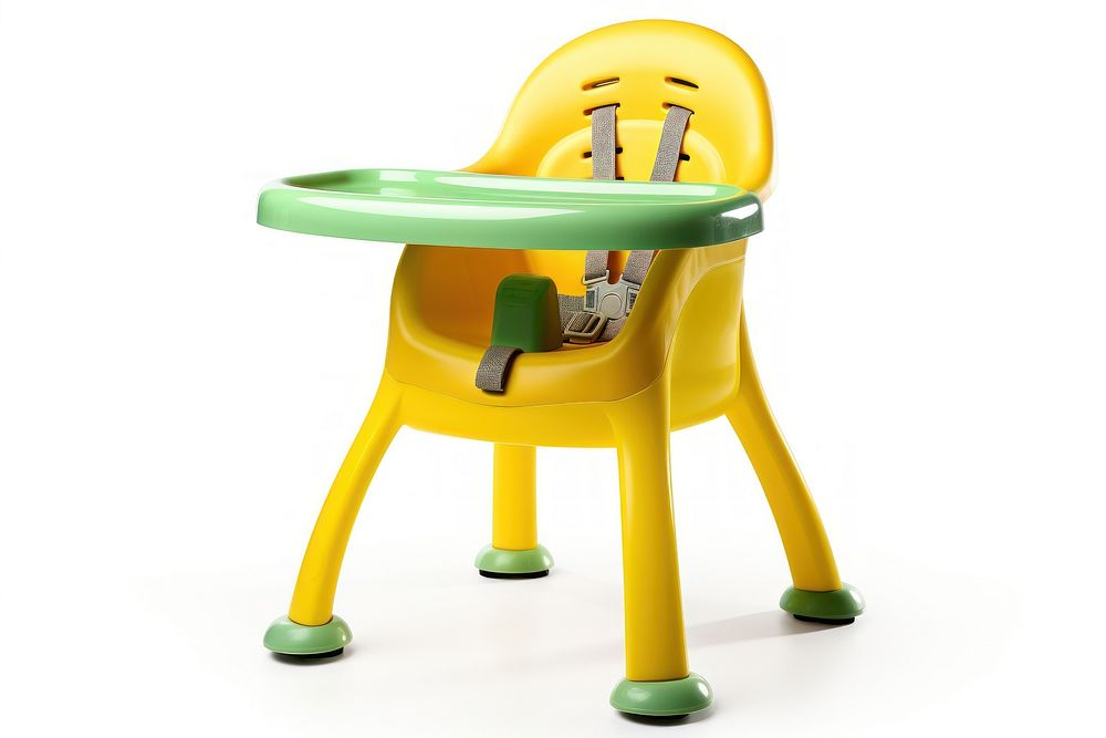 Baby chair for feeding kids white background furniture highchair. AI generated Image by rawpixel.