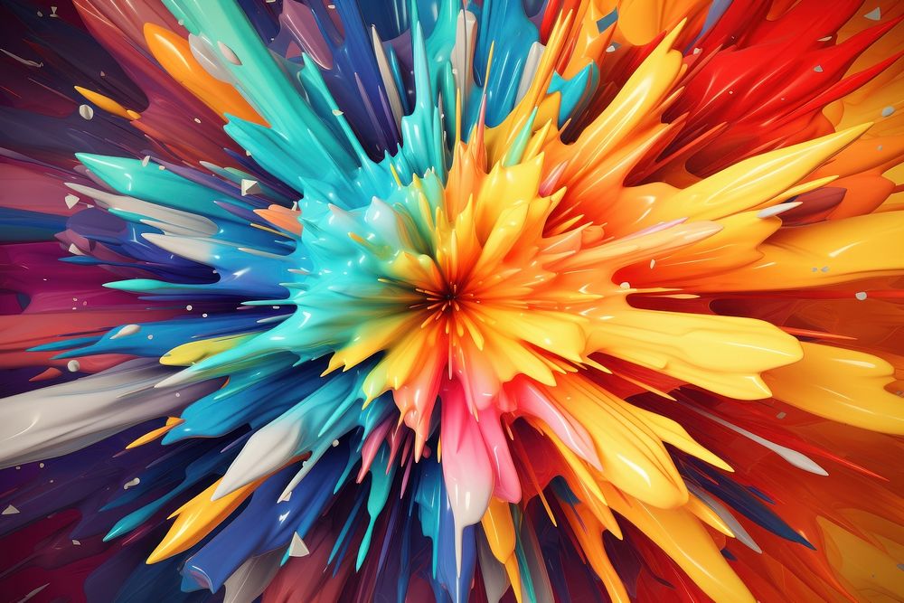 Psychedelic explosion backgrounds pattern art. AI generated Image by rawpixel.