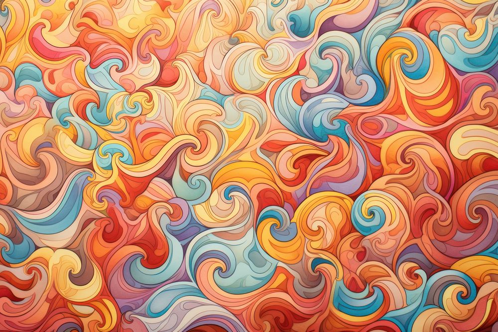 Psychedelic patterns backgrounds drawing art. AI generated Image by rawpixel.