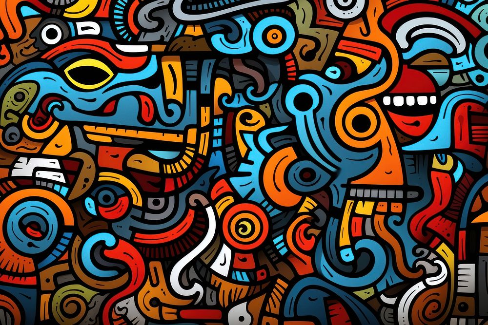 Abstract doodles art backgrounds graphics. AI generated Image by rawpixel.