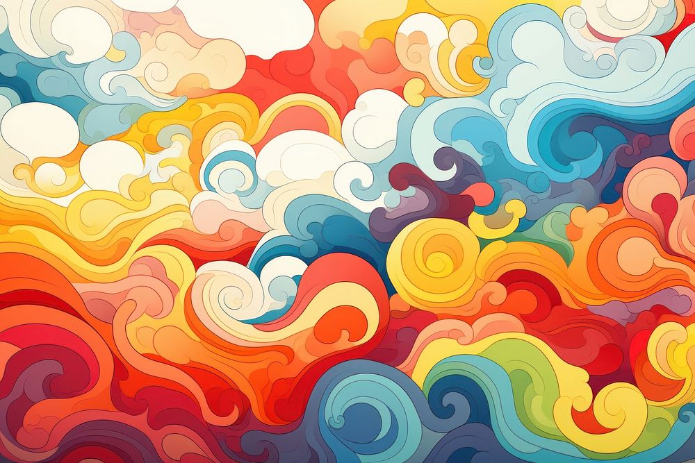 Psychedelic patterns backgrounds painting graphics. AI generated Image by rawpixel.