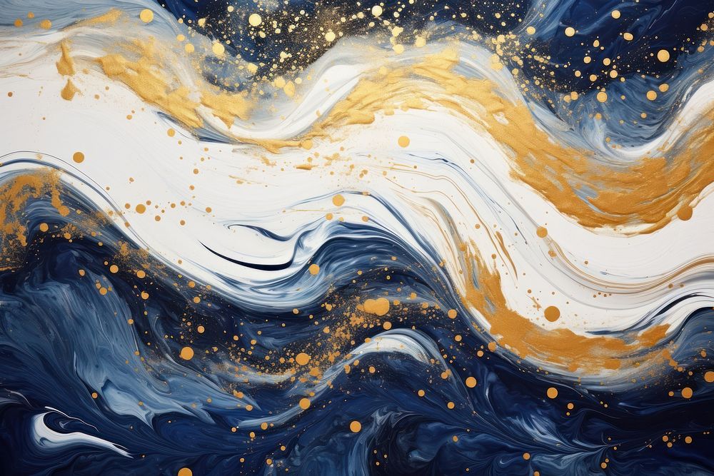 Abstract galaxy backgrounds painting blue. AI generated Image by rawpixel.