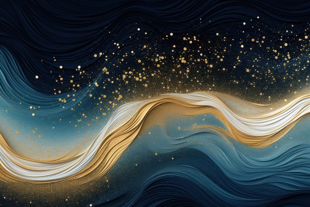 Galaxy and gold wavy line backgrounds pattern nature. AI generated Image by rawpixel.