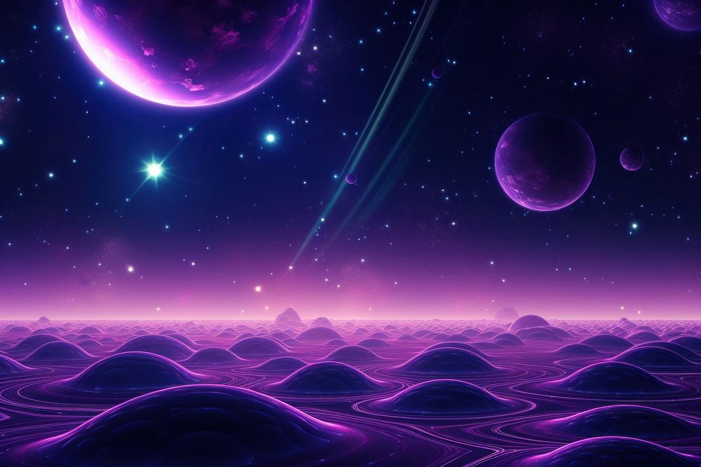 Solar planet purple backgrounds astronomy. AI generated Image by rawpixel.