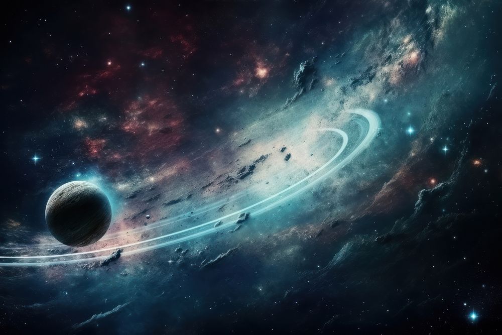 Space with planet backgrounds astronomy universe. AI generated Image by rawpixel.