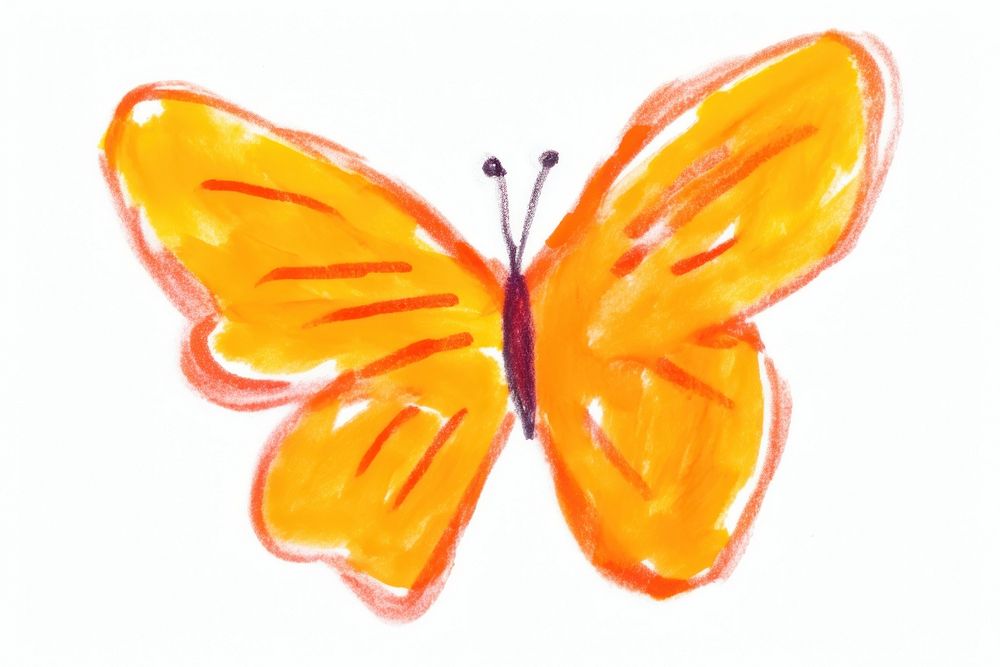 Butterfly drawing white background confectionery. AI generated Image by rawpixel.