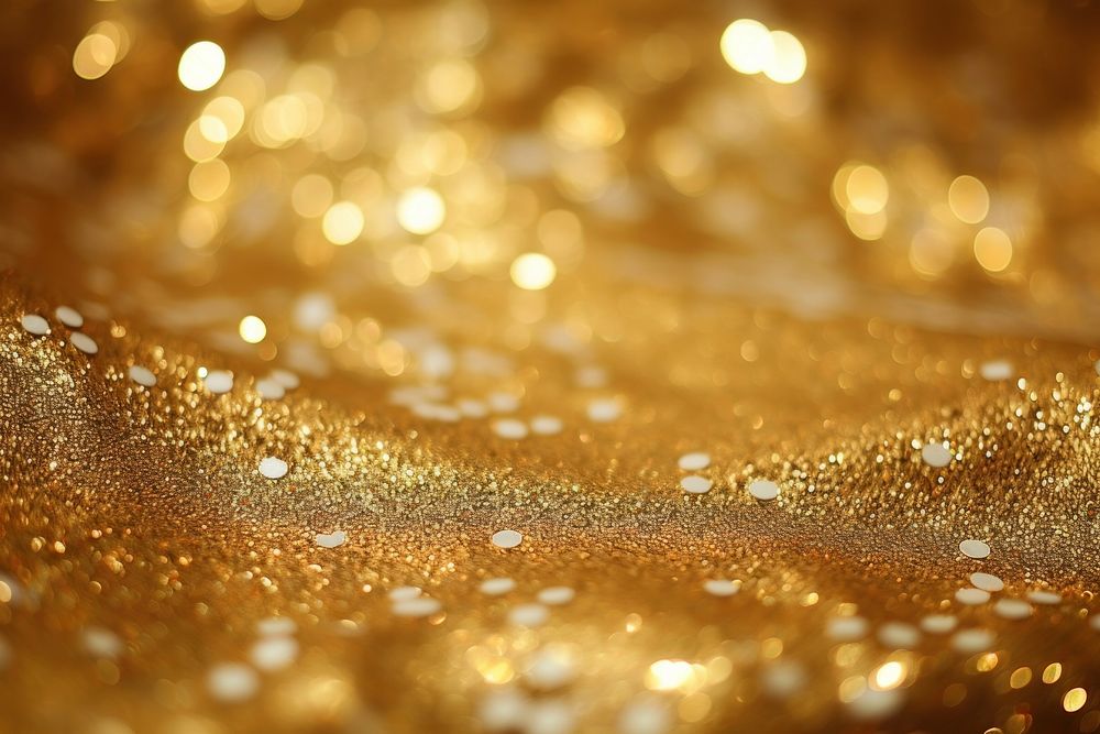 Golden glitter wallpaper illuminated backgrounds celebration. AI generated Image by rawpixel.