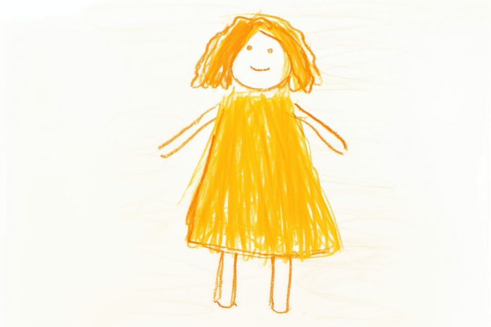 Girl drawing child white background. AI generated Image by rawpixel.