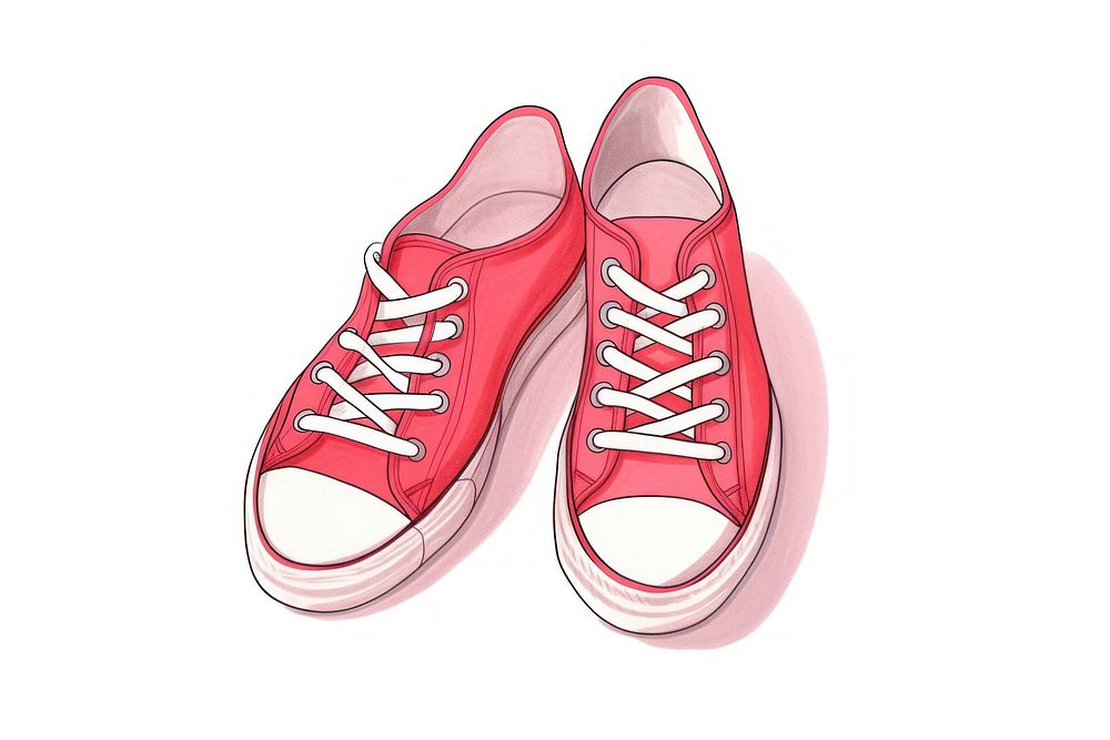 Sneakers footwear drawing shoe. AI generated Image by rawpixel.