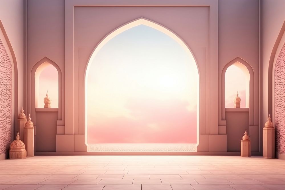 Eid mubarak architecture spirituality building. AI generated Image by rawpixel.