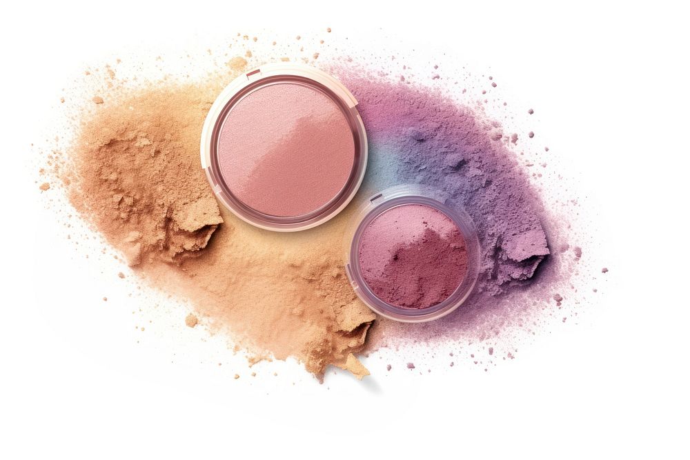 Eye shadow cosmetics powder white background. AI generated Image by rawpixel.