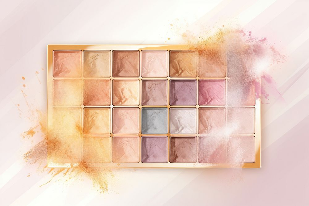 Eye shadow palletes backgrounds cosmetics furniture. 