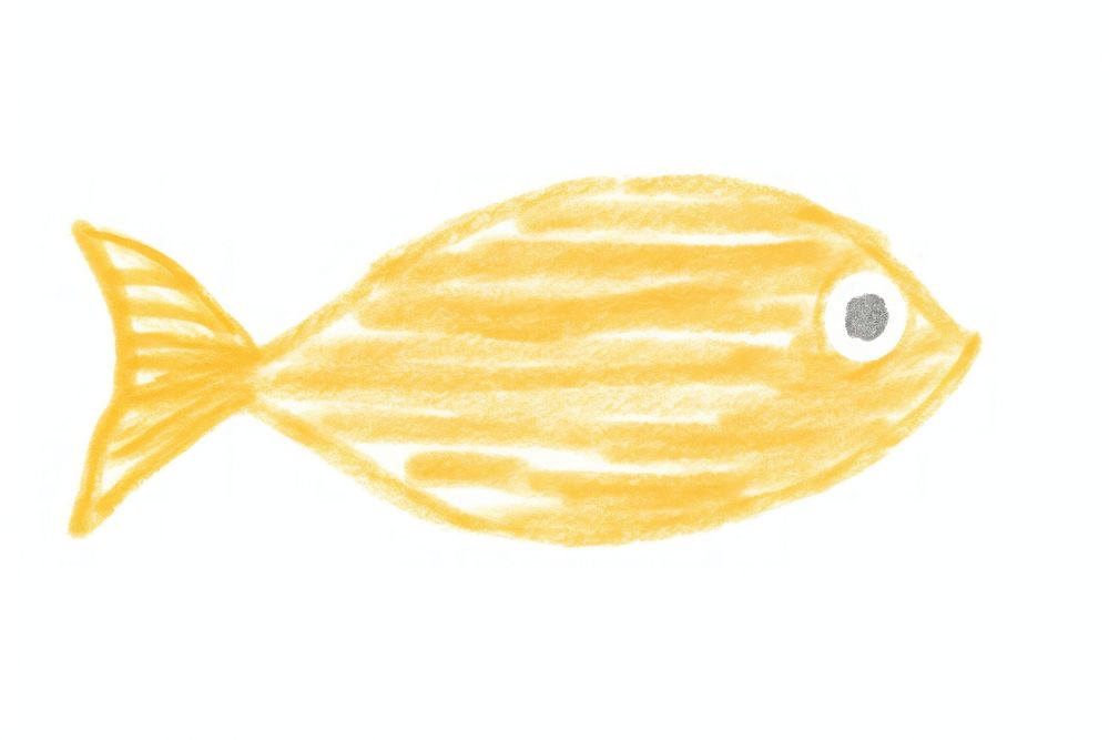 Fish drawing animal white background. AI generated Image by rawpixel.