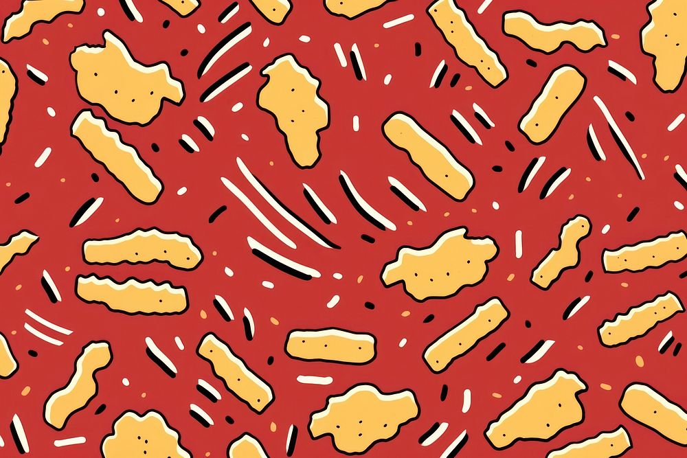 Vibrant french fries pattern food confectionery backgrounds. AI generated Image by rawpixel.