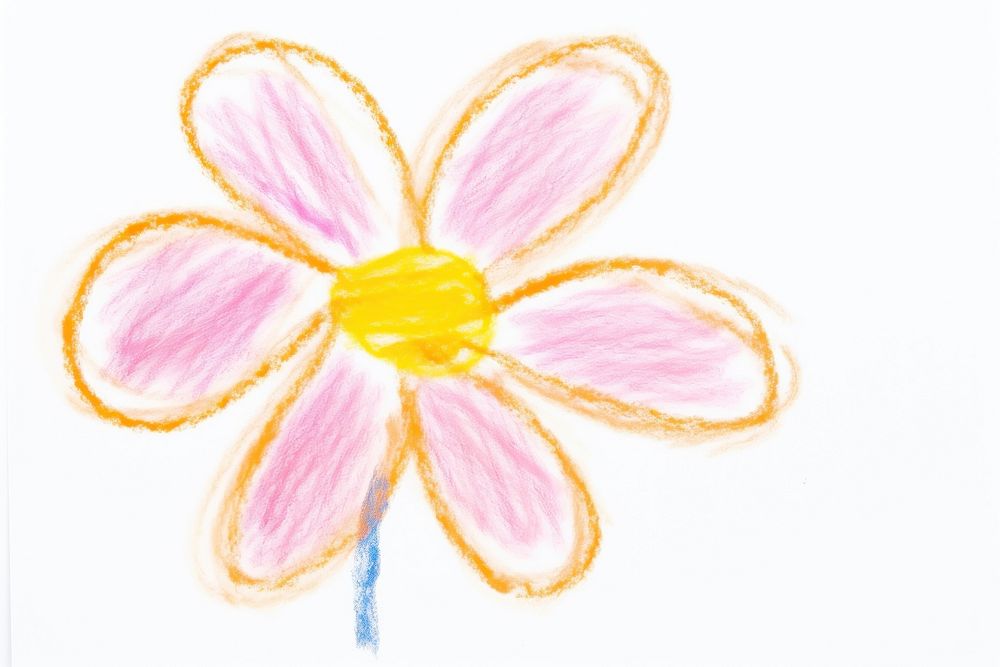 Flower pattern drawing petal. AI generated Image by rawpixel.