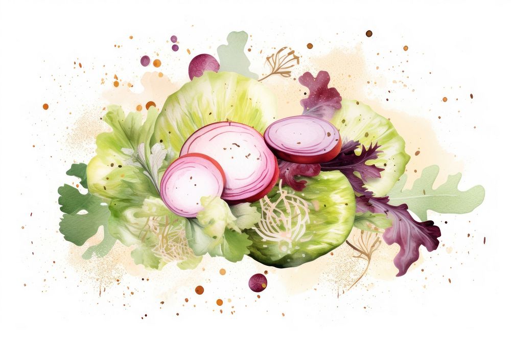 Fresh salad food vegetable freshness. AI generated Image by rawpixel.