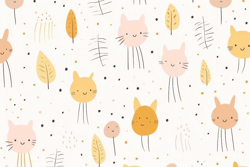 Animal cute background pattern backgrounds mammal. AI generated Image by rawpixel.
