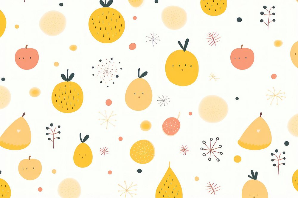 Fruit cute background pattern backgrounds plant. AI generated Image by rawpixel.