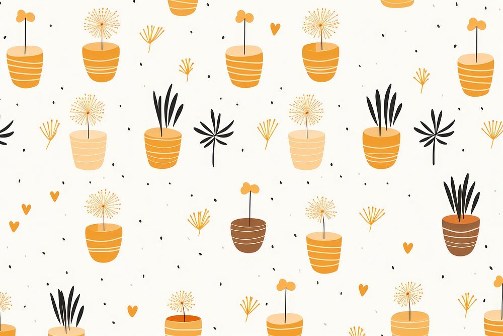 Plant cute background pattern backgrounds wallpaper. AI generated Image by rawpixel.