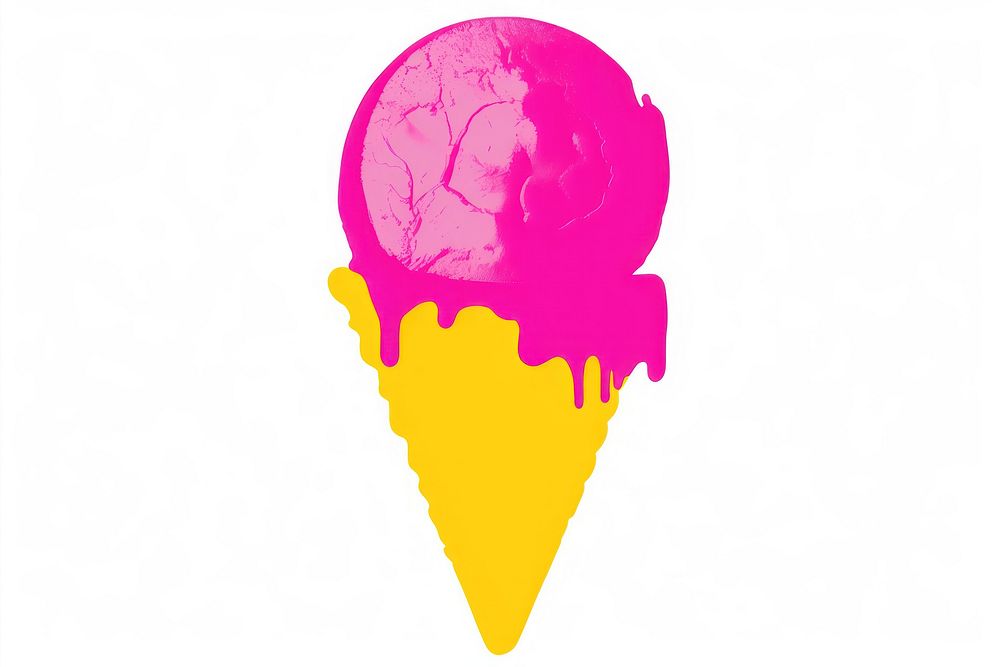 An ice cream dessert cone white background. AI generated Image by rawpixel.