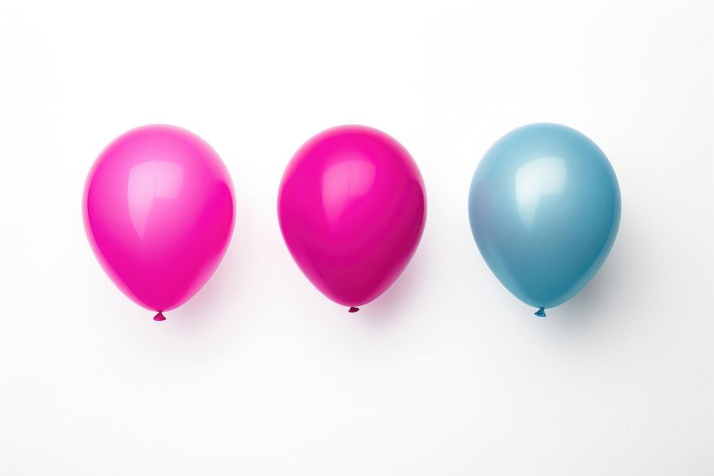 Three balloons white background anniversary celebration. AI generated Image by rawpixel.