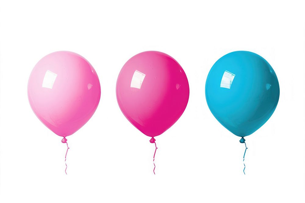 Three balloons white background anniversary celebration. AI generated Image by rawpixel.