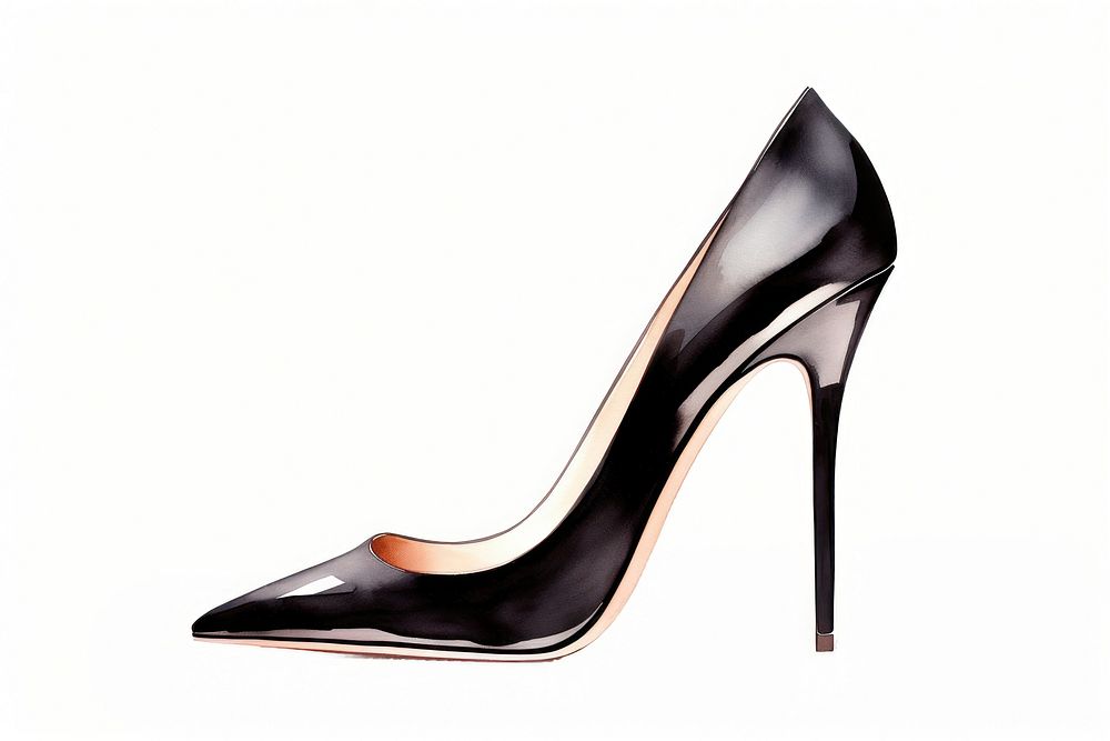 Black stiletto footwear shoe elegance. AI generated Image by rawpixel.